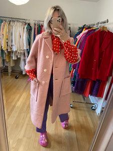 Baby Pink Wool Coat