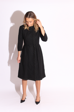 Load image into Gallery viewer, Dark Grey 60s Wool Dress