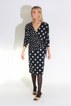 Load image into Gallery viewer, Polka Dot 80s Silk Dress