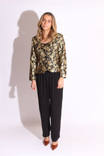 Load image into Gallery viewer, Beautiful Black and Gold Brocade Jacket