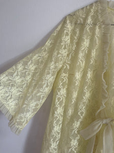 Pale Yellow Lace Robe