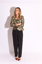 Load image into Gallery viewer, Beautiful Black and Gold Brocade Jacket