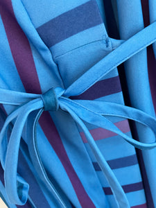 Blue Striped Poly Robe