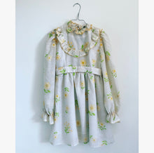 Load image into Gallery viewer, Cute Floral Ruffles Mini 60s Dress