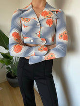 Load image into Gallery viewer, Cropped Poly Shirt Jacket