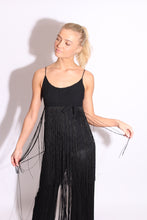 Load image into Gallery viewer, Black Fringe Jumpsuit 60s