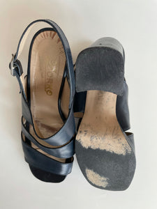 Navy Blue Retro Sandal