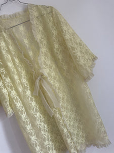 Pale Yellow Lace Robe