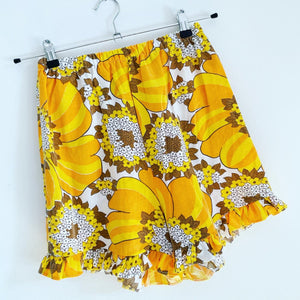 Flower Power Ruffles Retro Shorts