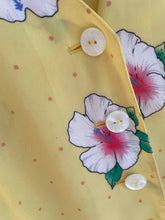 Load image into Gallery viewer, Yellow Semi Sheer Floral Print Dress