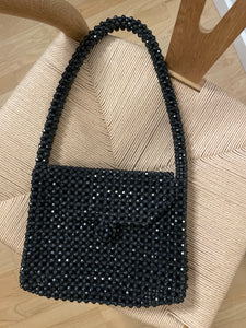 Black Bead Shoulder Bag