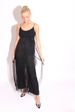 Load image into Gallery viewer, Black Fringe Jumpsuit 60s