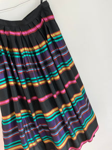 Rainbow Striped Midi Skirt