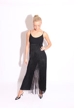 Load image into Gallery viewer, Black Fringe Jumpsuit 60s