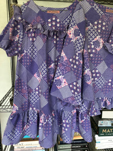 Labour of Love Patchwork Print Ruffles Dress