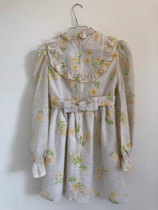 Cute Floral Ruffles Mini 60s Dress