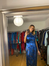 Load image into Gallery viewer, Blue Leaf Print Dress