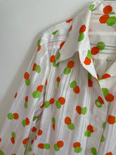 Load image into Gallery viewer, Orange Green Print 70s Shirt